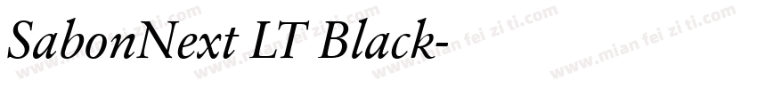 SabonNext LT Black字体转换
